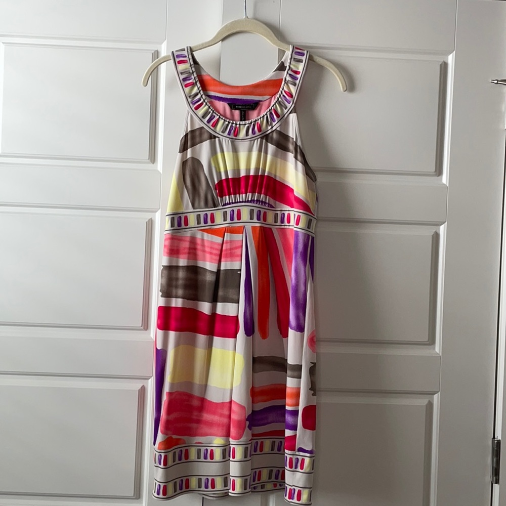 BCBG small colorful dress scoopneck